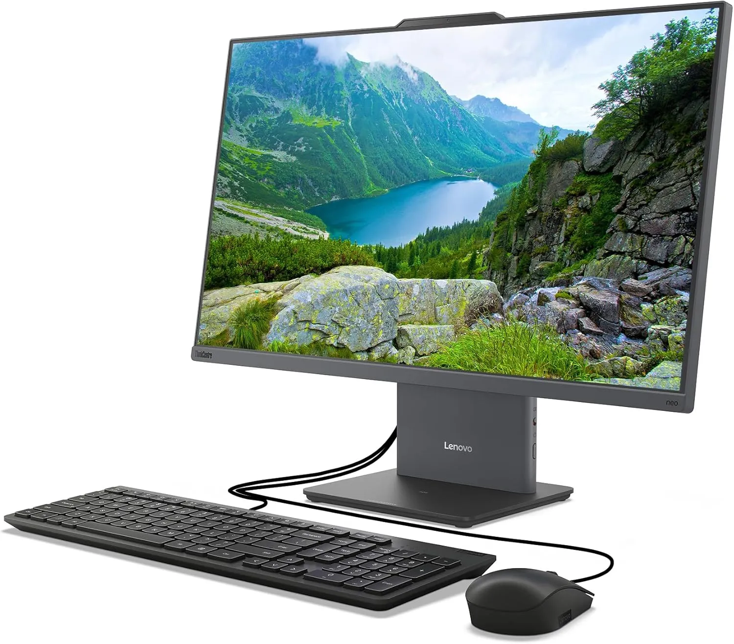 Lenovo ThinkCentre All-in-One Desktop Computer, 27" FHD IPS Display, 8-core Intel Core i5-13420H, 16GB DDR5, 512GB SSD, Wi-Fi 6, USB-C, HDMI in&Out, Wired KB&Mouse, Windows 11 Pro