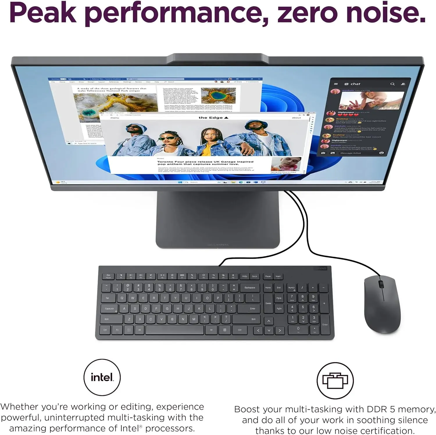 Lenovo ThinkCentre All-in-One Desktop Computer, 27" FHD IPS Display, 8-core Intel Core i5-13420H, 16GB DDR5, 512GB SSD, Wi-Fi 6, USB-C, HDMI in&Out, Wired KB&Mouse, Windows 11 Pro