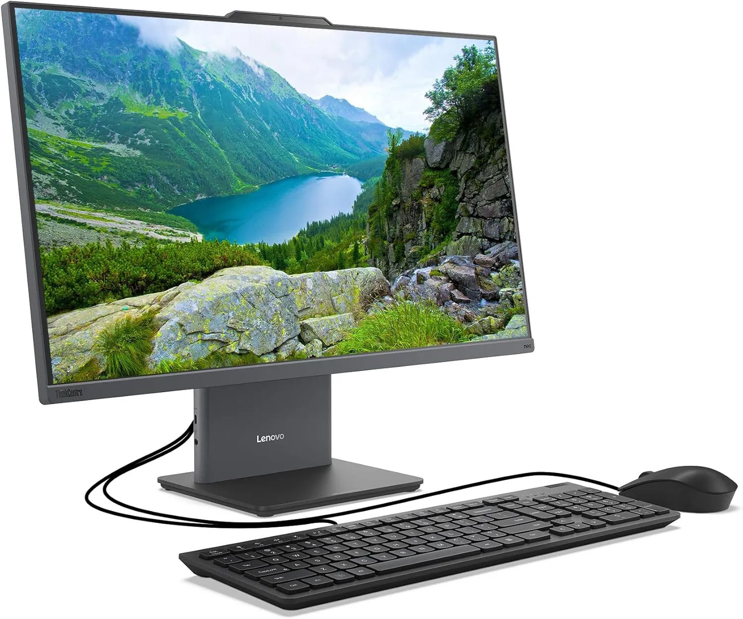 Lenovo ThinkCentre All-in-One Desktop Computer, 27" FHD IPS Display, 8-core Intel Core i5-13420H, 16GB DDR5, 512GB SSD, Wi-Fi 6, USB-C, HDMI in&Out, Wired KB&Mouse, Windows 11 Pro