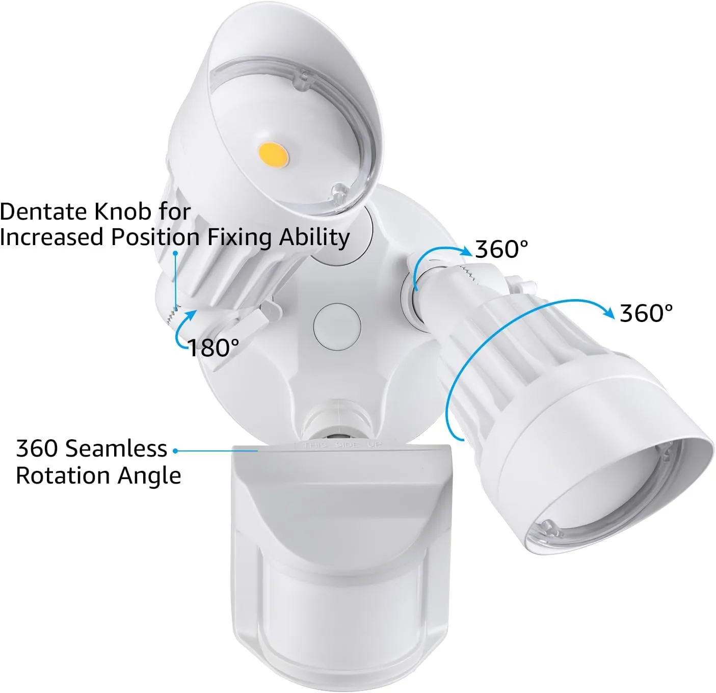LEONLITE COB LED Security Light, Motion Sensor Flood Lights Outdoor, Aluminum, 3 Modes Motion Detector Dusk to Dawn Switch Control, 100-277V, Adjustable 2-Head, IP65, 5000K Daylight, ETL, White