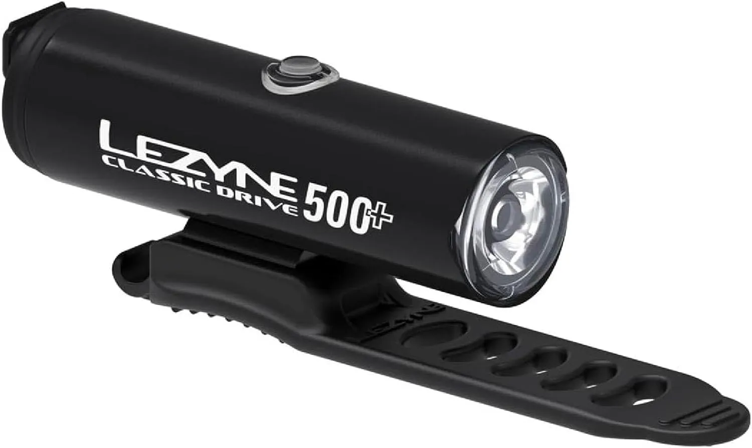 LEZYNE Classic Drive 500 Lumens Bicycle USB Rechargeable IPX7 White LED Front Light w/Multiple Solid & Flash Modes | Integrated Versatile Strap Mount Compatible w/Helmets & Handlebars