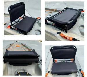 Lifetime Kayak Seat Replacement Upgrade Kit for Tamarack Tahoma Tioga Spitfire Kenai - Foldable Back Support with Cushioned Base - Seat and All Hardware