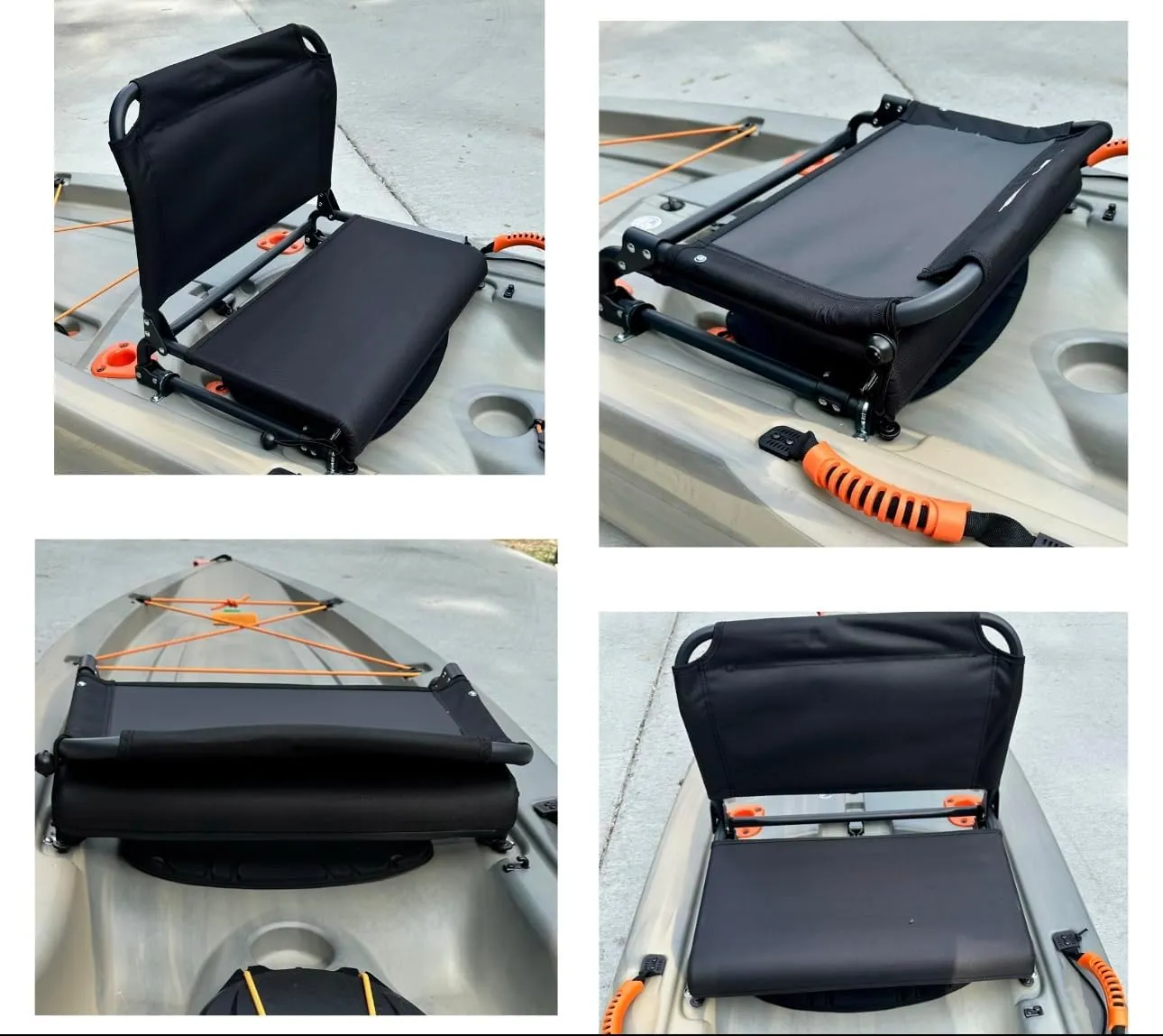 Lifetime Kayak Seat Replacement Upgrade Kit for Tamarack Tahoma Tioga Spitfire Kenai - Foldable Back Support with Cushioned Base - Seat and All Hardware