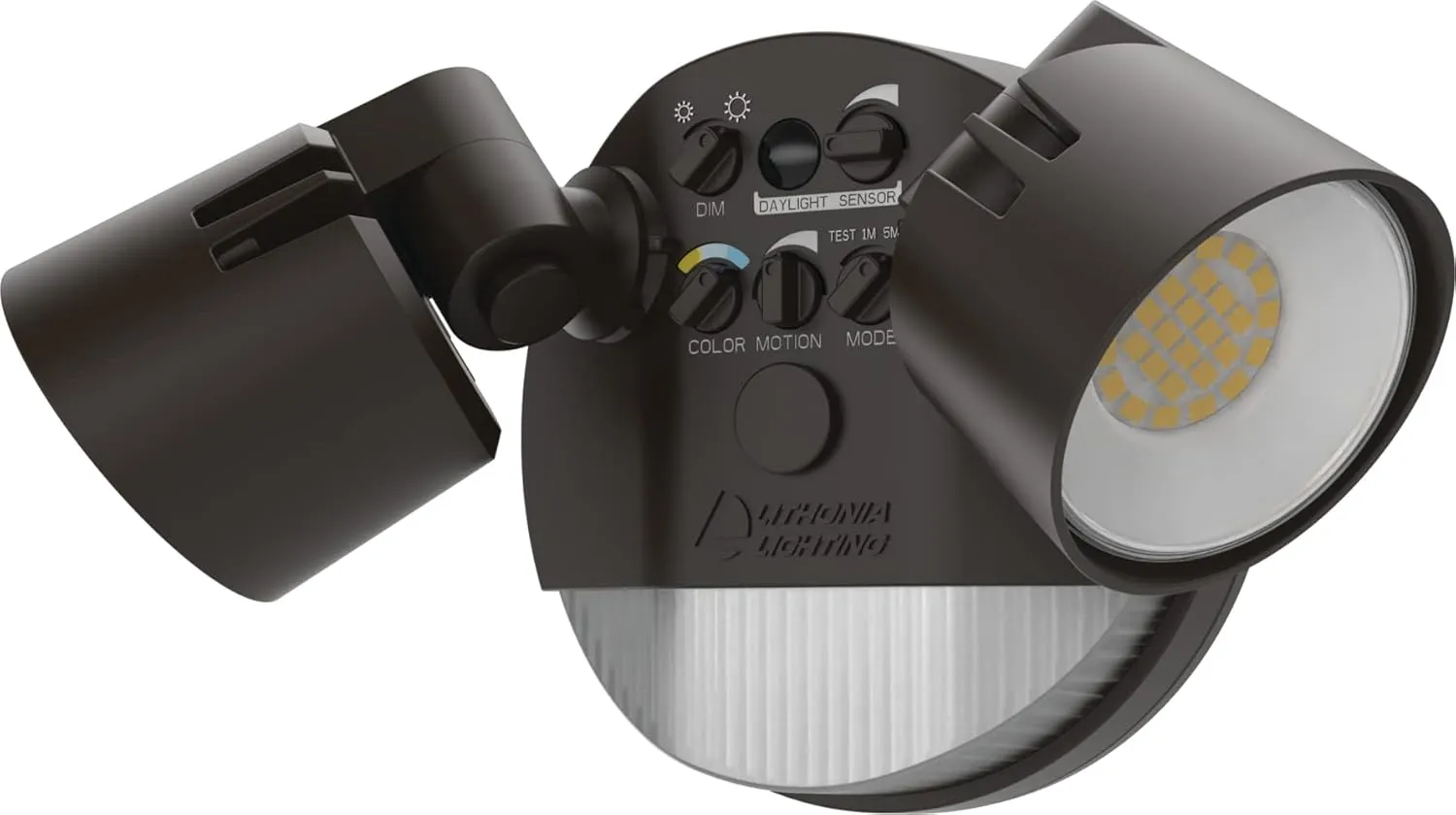 Lithonia Lighting HGX LED 2RH ALO SWW2 120 PIR DDB M2 HomeGuard Security Flood Lights 2150-2600 Lumens, 2-Light, Photocell Sensor and Motion Detection, Dark Bronze