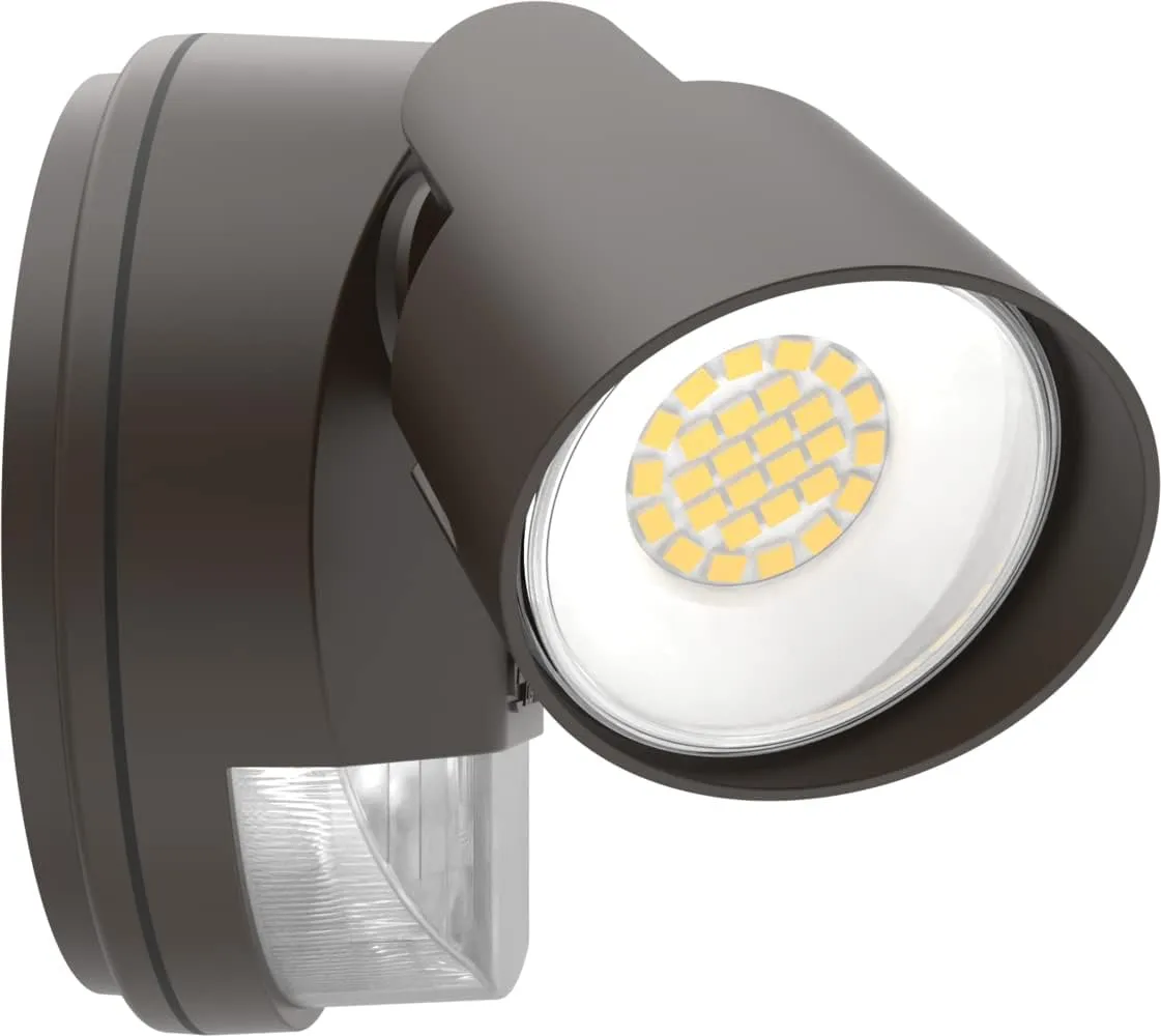 Lithonia Lighting HGX LED 2RH ALO SWW2 120 PIR DDB M2 HomeGuard Security Flood Lights 2150-2600 Lumens, 2-Light, Photocell Sensor and Motion Detection, Dark Bronze