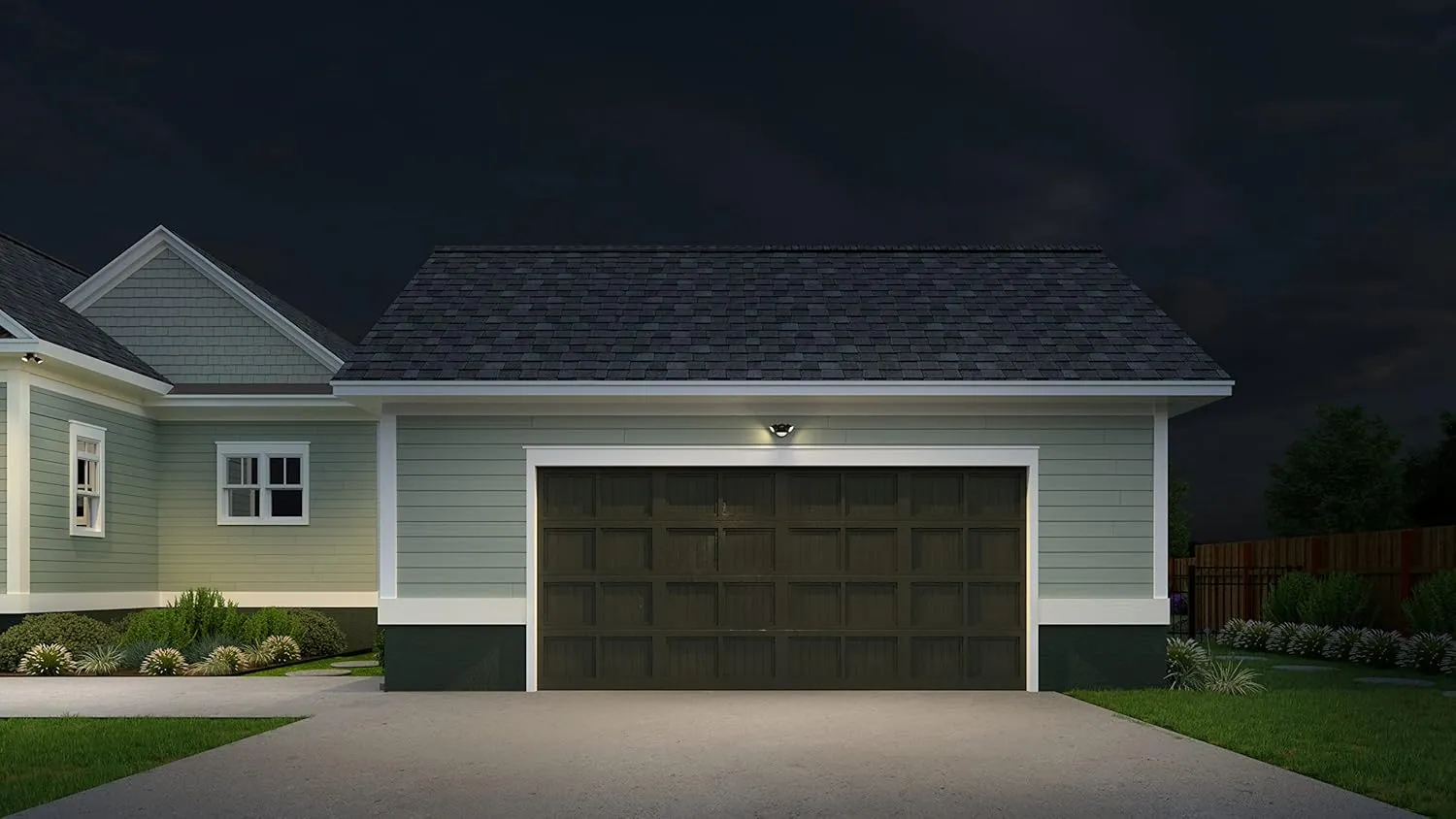 Lithonia Lighting HGX LED 2RH ALO SWW2 120 PIR DDB M2 HomeGuard Security Flood Lights 2150-2600 Lumens, 2-Light, Photocell Sensor and Motion Detection, Dark Bronze