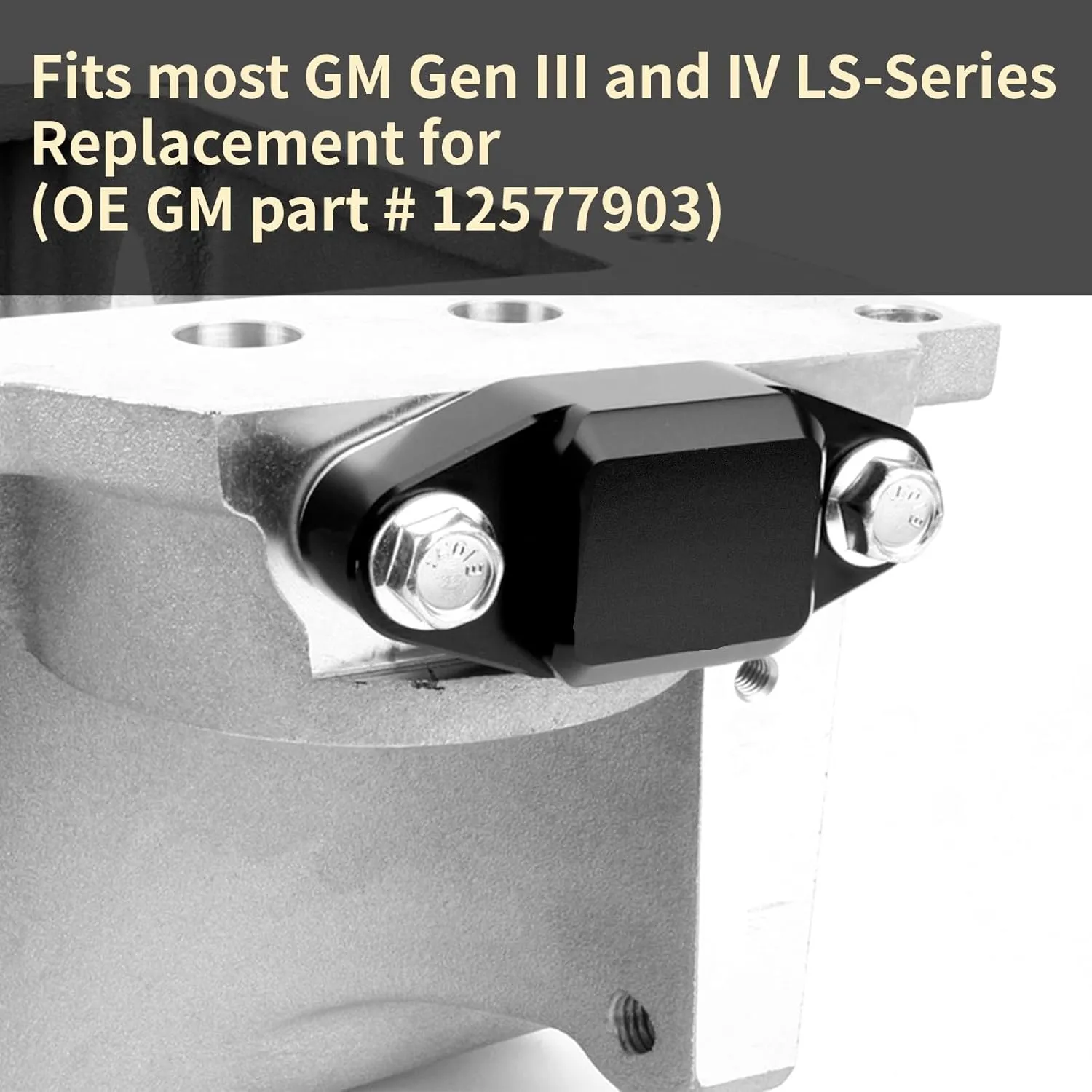 LS Engine Oil Cooler Bypass Cover Block off Plate Compatible with Gen III IV LS Engine Replace OE#12577903(No Sensor Ports)