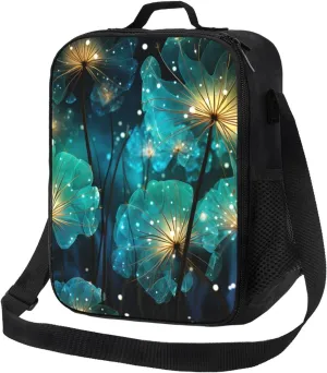 Lunch Bag Insulated Lunch Box for Men Women Unreal Flower Portable Lunch tote Bag Lunchbox