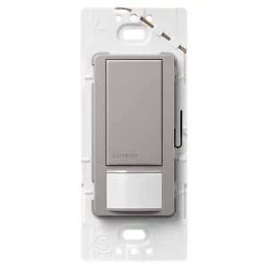 Lutron Maestro Motion Sensor Light Switch for Bathroom, Garage, Laundry Room, and Closet, for Any Light Bulbs, Occupancy and Vacancy Sensor, Single-Pole Only, No Neutral Required, MS-OPS2-GR, Gray
