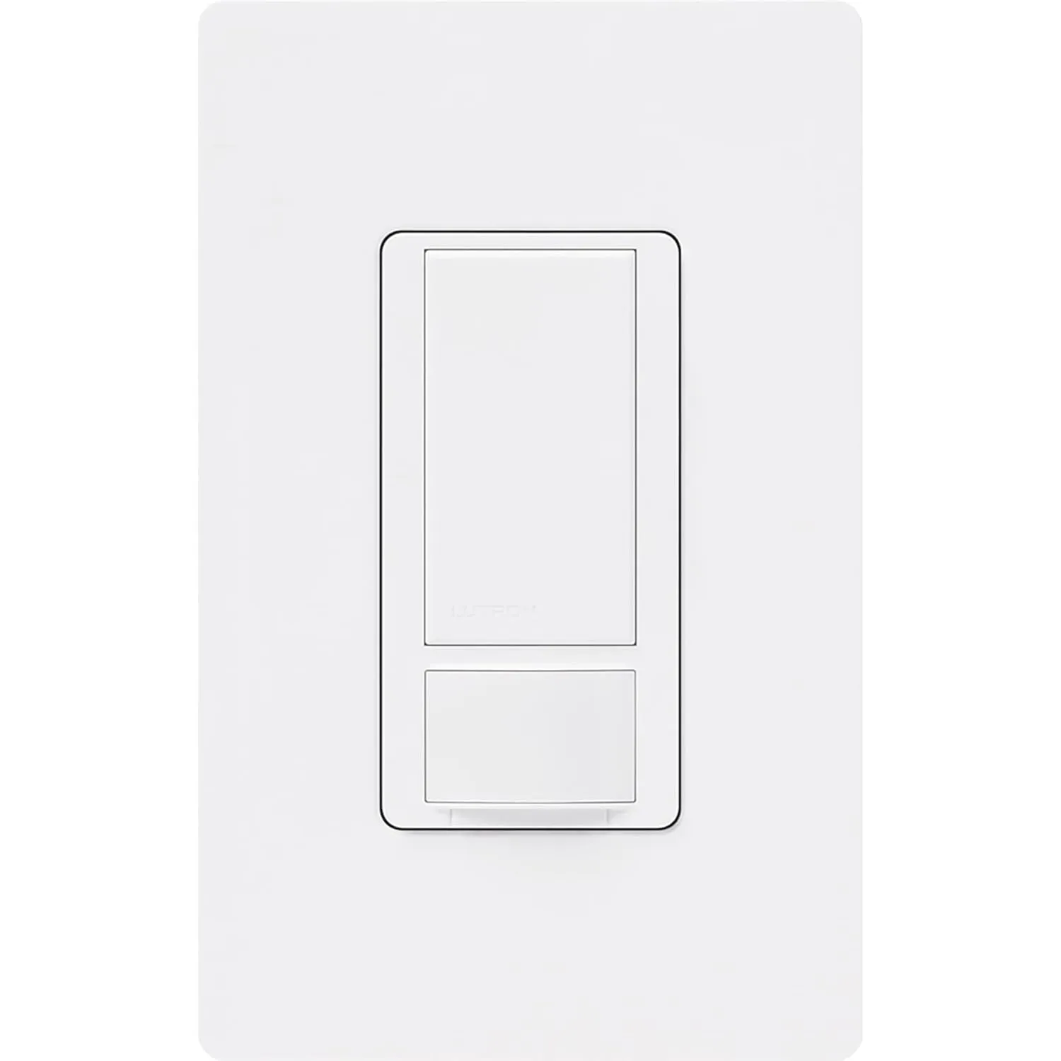 Lutron Maestro Motion Sensor Light Switch for Bathroom, Garage, Laundry Room, and Closet, for Any Light Bulbs, Occupancy and Vacancy Sensor, Single-Pole Only, No Neutral Required, MS-OPS2-WH, White