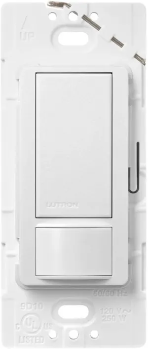 Lutron Maestro Motion Sensor Switch | 2 Amp, Single Pole | MS-OPS2-SW | Snow