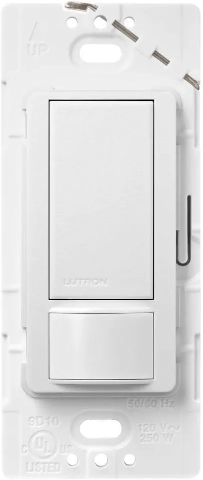 Lutron Maestro Motion Sensor Switch | 2 Amp, Single Pole | MS-OPS2-SW | Snow