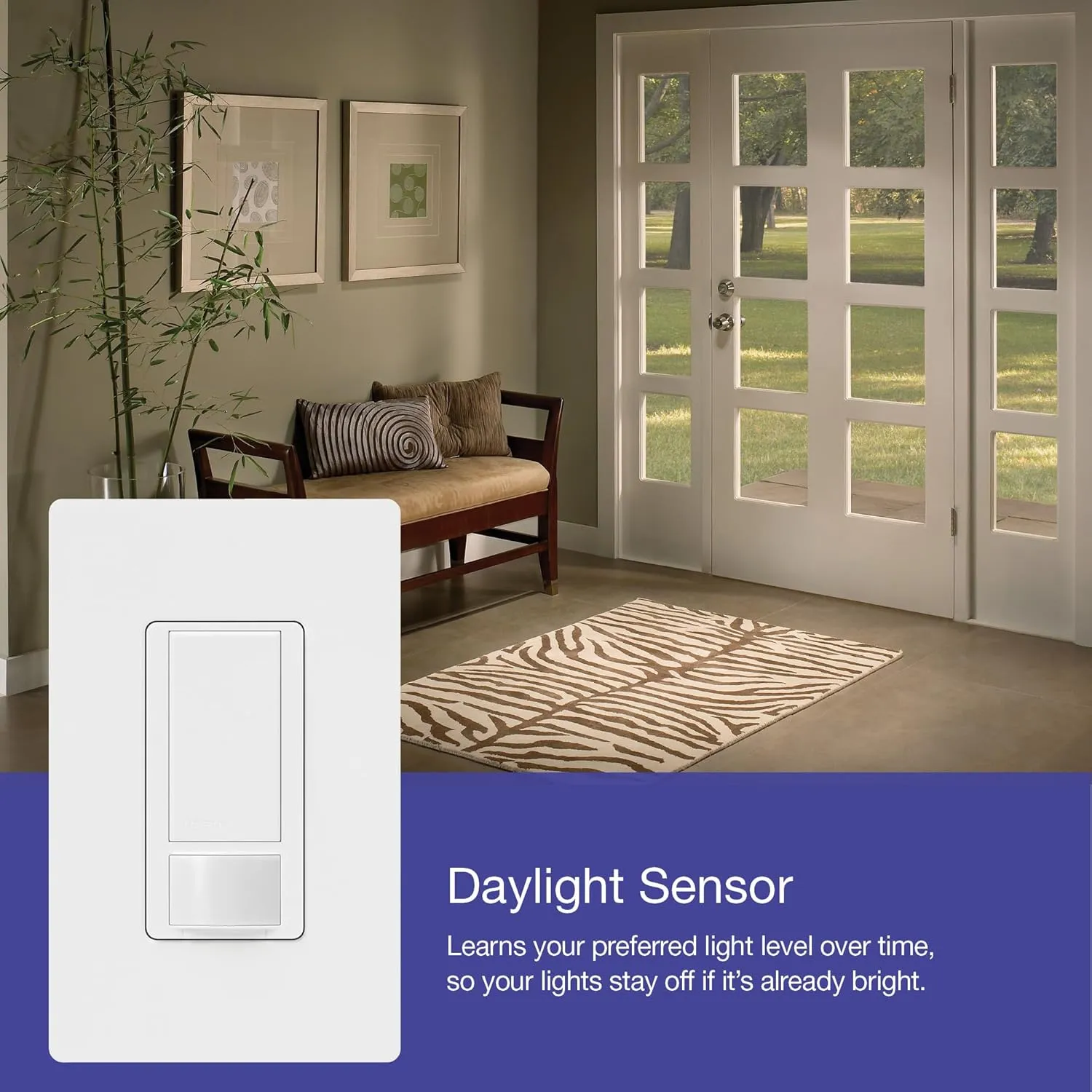 Lutron Maestro Motion Sensor Switch | 2 Amp, Single Pole | MS-OPS2-SW | Snow