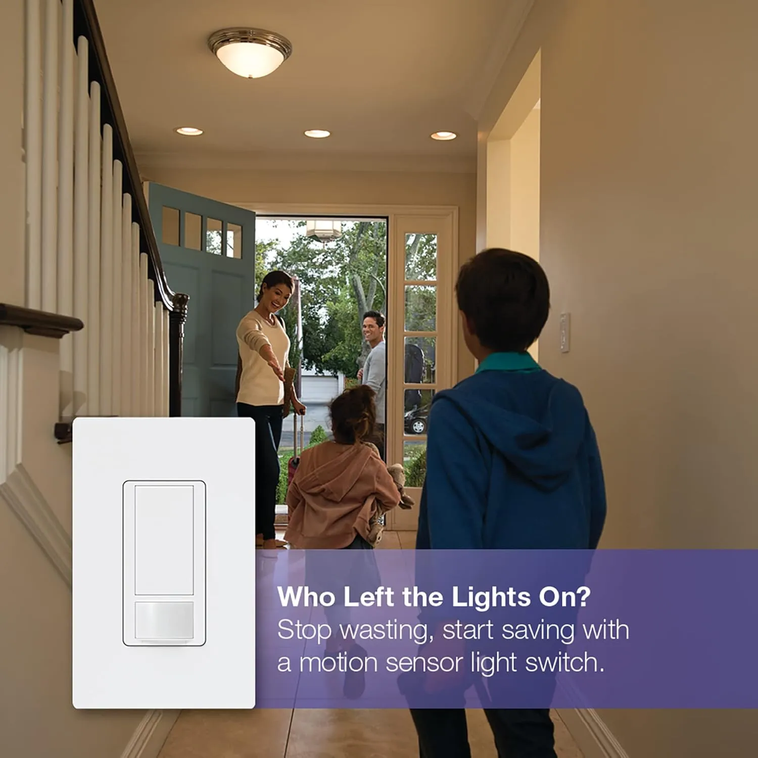 Lutron Maestro Motion Sensor Switch | 2 Amp, Single Pole | MS-OPS2-SW | Snow