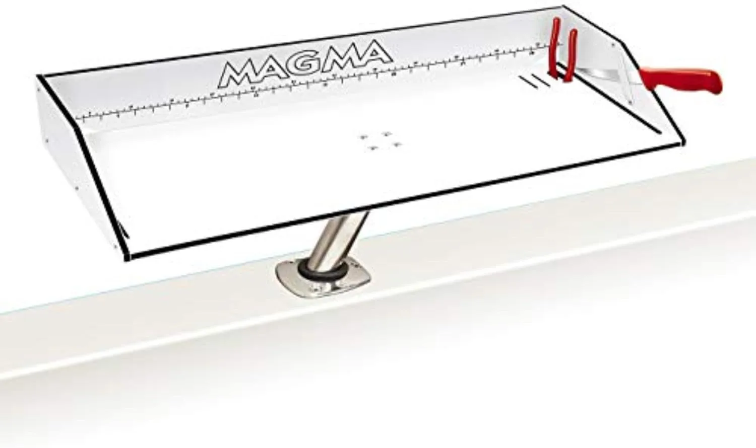 MAGMA 31" Inch Fishing Fillet Table - Bait/Fillet Mate with LeveLock Mount, Rod Holder - HDPE, UV-Stabilized - Knife Holster, Plier Storage - USA Made, Corrosion Resistant - Boat Dock Accessories