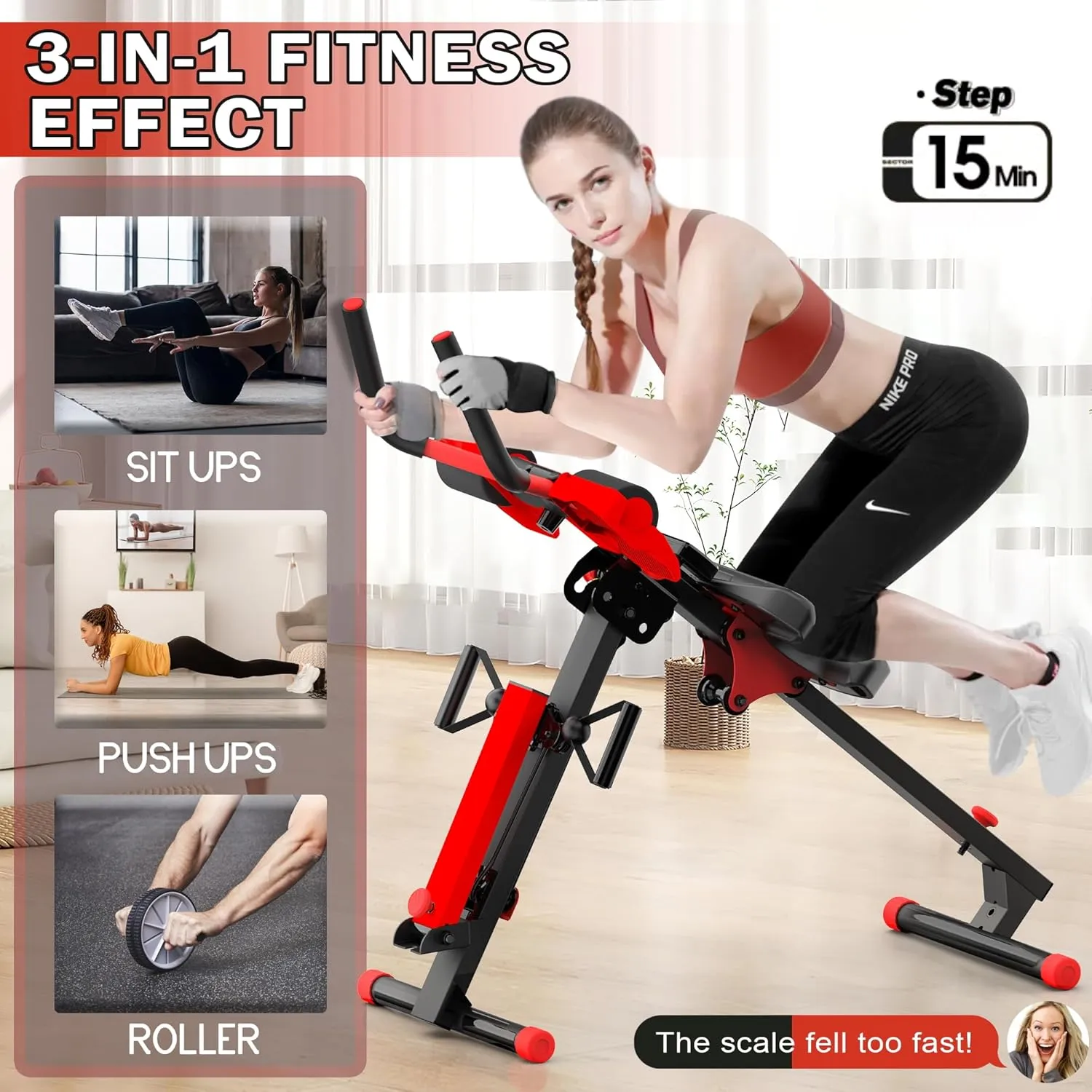 Magnetic Rowing Machine for Home Adjustable 8-Speed Booster Burn Fat & Sculpt Muscles Supports Up to 265 LBS Phone/Tablet-Ready Design