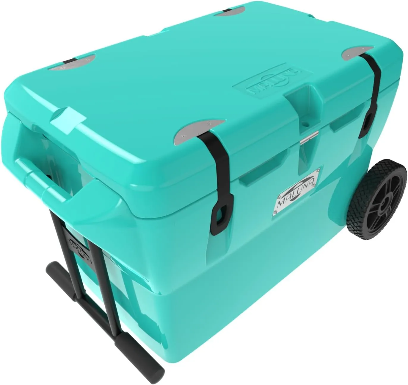 Maluna 50 Quart Wheeled Hard Cooler| Rotomolded | Insulated Portable Ice Chest Box for Drinks, Beverages, Beach, Camping, Picnic, Hunting, Fishing, Boating | Made in USA