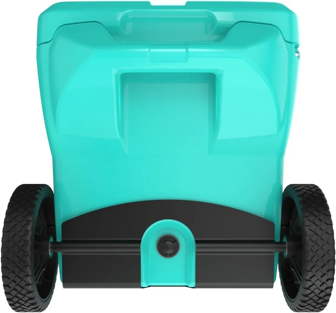 Maluna 50 Quart Wheeled Hard Cooler| Rotomolded | Insulated Portable Ice Chest Box for Drinks, Beverages, Beach, Camping, Picnic, Hunting, Fishing, Boating | Made in USA
