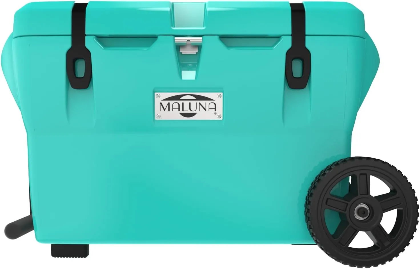 Maluna 50 Quart Wheeled Hard Cooler| Rotomolded | Insulated Portable Ice Chest Box for Drinks, Beverages, Beach, Camping, Picnic, Hunting, Fishing, Boating | Made in USA