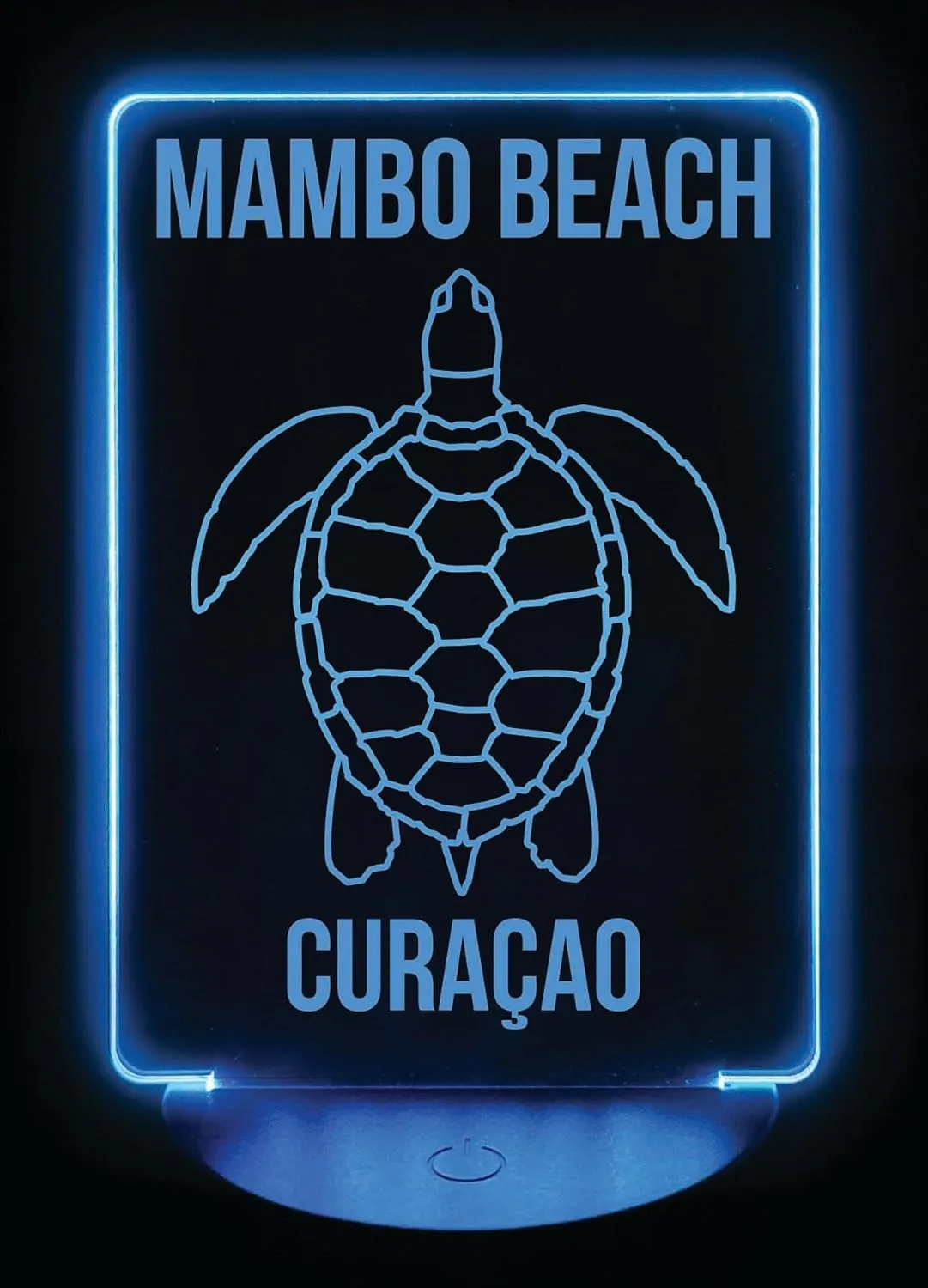 Mambo Beach Curaçao Turtle Souvenir Acrylic Color Changing LED Night Light with Remote and USB Plug 2-Pack