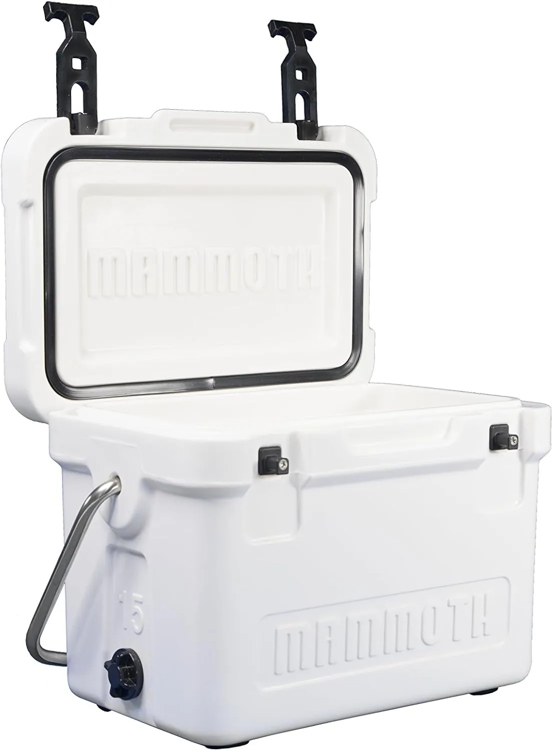 Mammoth Coolers Cruiser Series, Insulated Hard Ice Chest with Durable Double-Walled Rotomolded Construction, Great for On-The-Go Recreational Activities (Cruiser 15, White)