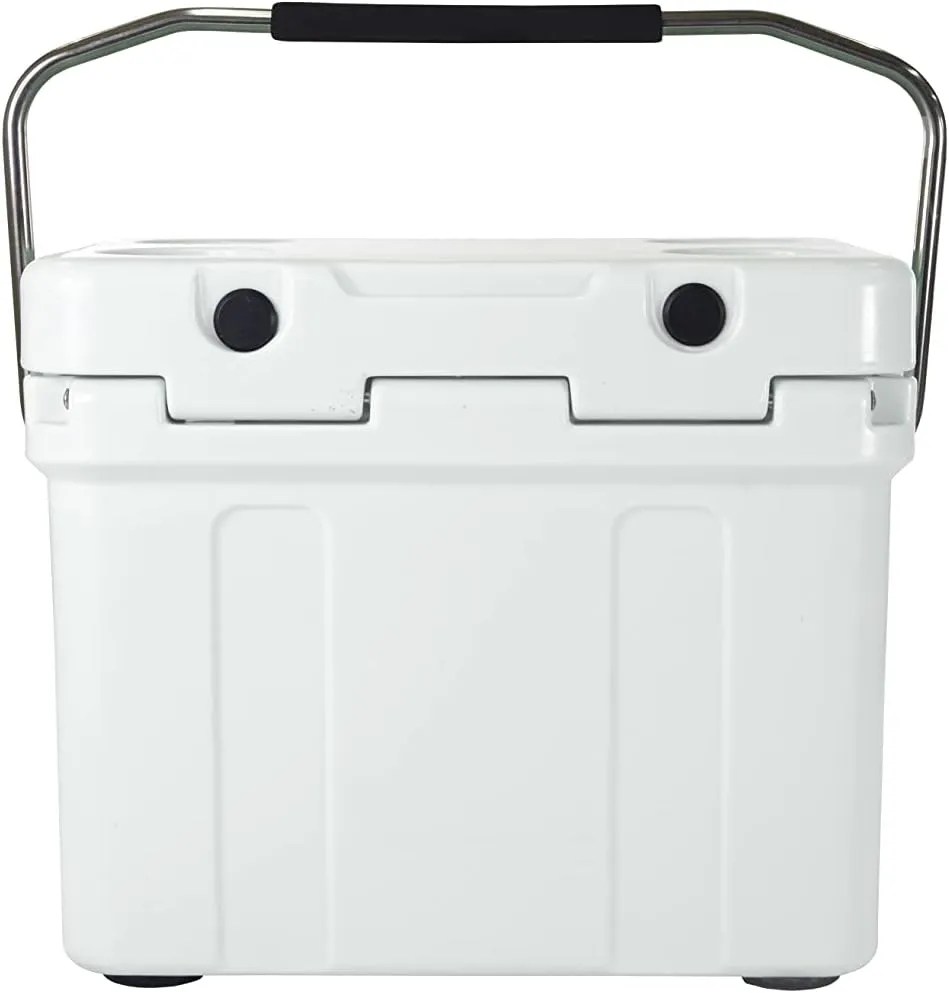 Mammoth Coolers Cruiser Series, Insulated Hard Ice Chest with Durable Double-Walled Rotomolded Construction, Great for On-The-Go Recreational Activities (Cruiser 15, White)