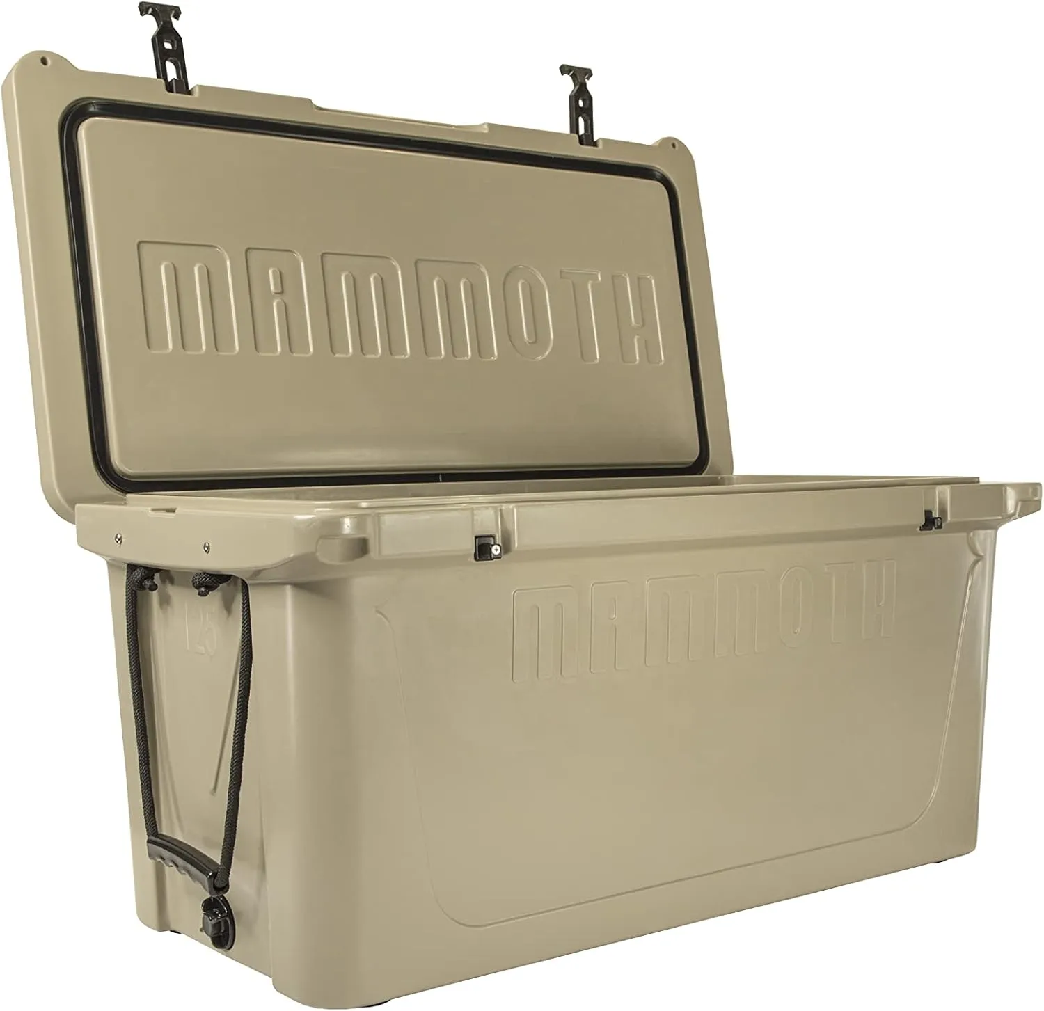 Mammoth Ranger 125 Cooler, Insulated Hard Ice Chest with 125 Quart Capacity, Holds 104 Cans, Great for Large Boats, Elk Hunting, Catering, Tan