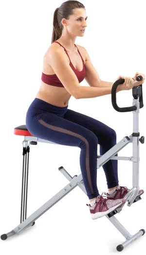 Marcy Squat Rider Machine for Glutes and Quads Workout XJ-6334, Silver & Black
