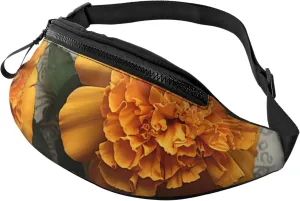 Marigold Fanny Pack for Man Women Waist Bag Adjustable Belt Casual Chest Bag Bum Bags for Travel Sports Running Hiking Waist Packs