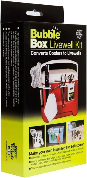 Marine Metal LWK-11 Bubble Box Livewell Kit with Aerator Pump
