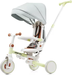 Merax Baby Trike 7-in-1 Toddler Push Bike Parent-Controlled Toddler Tricycle Detachable Footrest