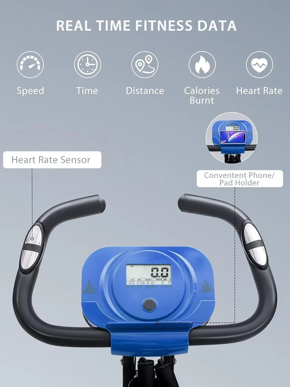 Merax Workout Bike For Home - 4 In 1 Recumbent Exercise Bike and Upright Indoor Cycling Bike Positions, 16 Levels Magnetic Resistance Exercise Bike, Foldable Stationary Bike Machine, Fitness Bike