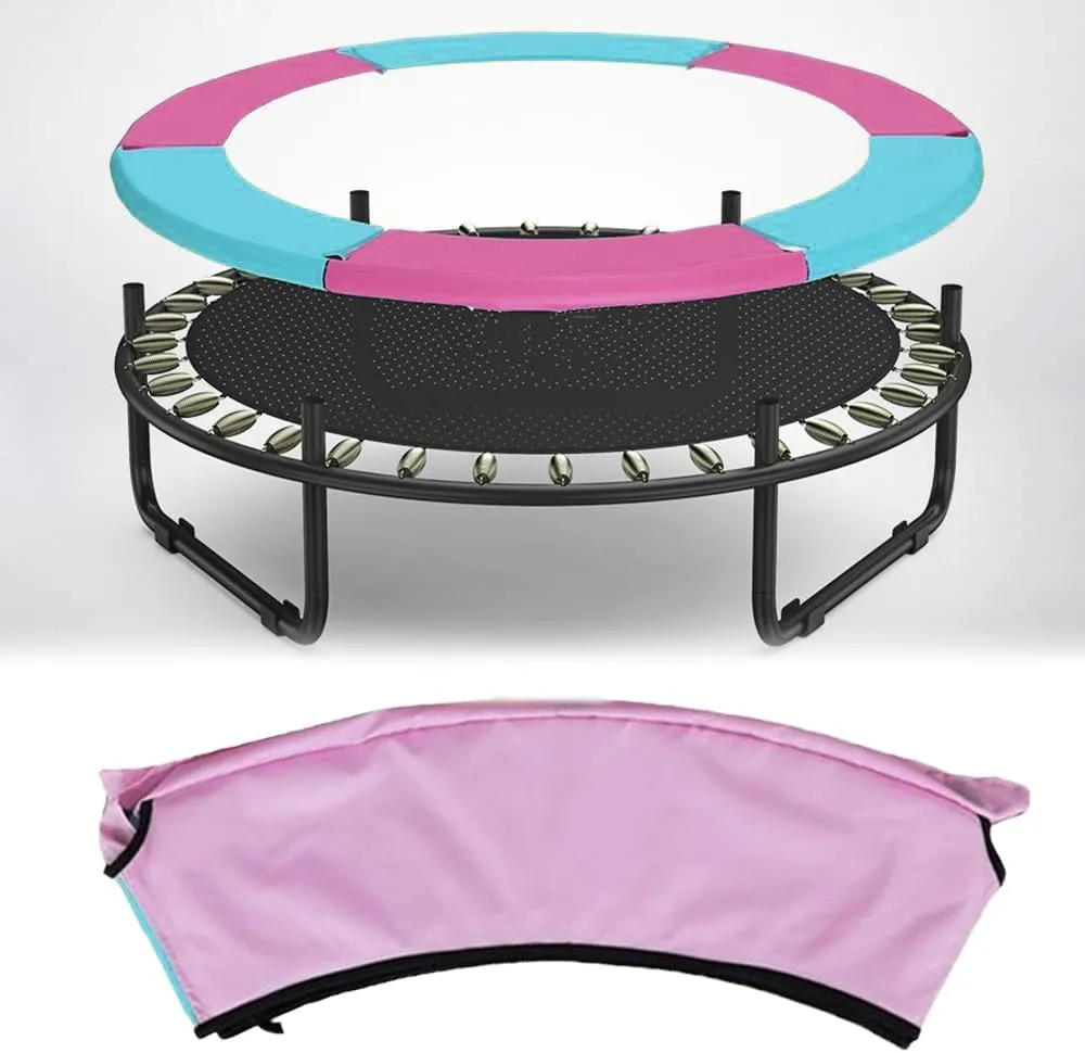 Mini Trampoline Pad, 4FT 5FT Waterproof Trampoline Safety Pads Trampoline Tear-Resistant Spring Covers Multicolor Children's Surround Spring Foam Cover Accessories Round Frame Pad for Outdoor
