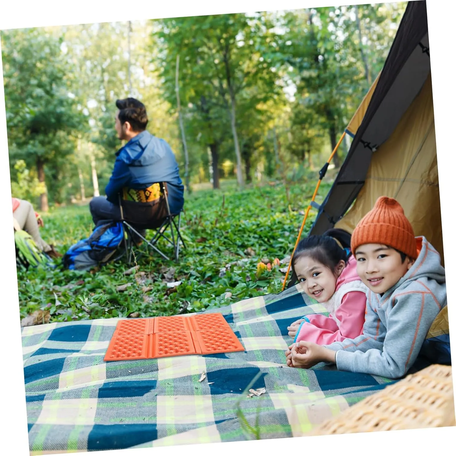 Mipcase 5sets Camping Sitting Mat Foldable Outdoor Picnic Cushion Multi-use Ground Seat Pad 2pcs*5