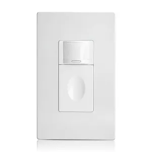 Motion Sensor Switch with Manual On/Off, Single Pole (Occupancy,Vacancy,Manual) Sensor Motion Activated Wall Switch, Operable Without Ground Wire,No Neutral Required, PC Fireproof, UL Listed