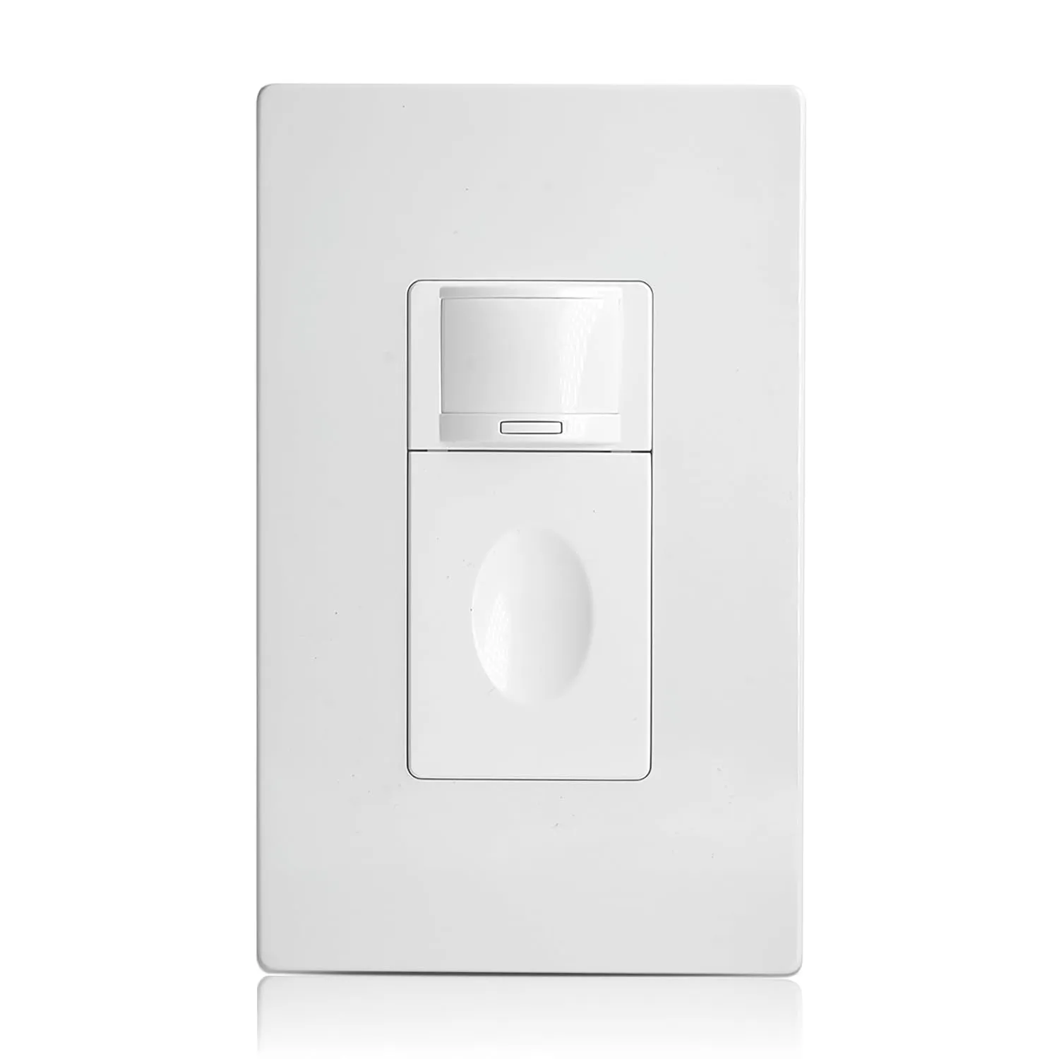 Motion Sensor Switch with Manual On/Off, Single Pole (Occupancy,Vacancy,Manual) Sensor Motion Activated Wall Switch, Operable Without Ground Wire,No Neutral Required, PC Fireproof, UL Listed