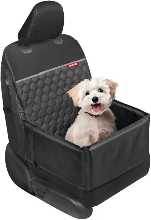 Motor Trend Dog Car Seat - 2 in 1 Waterproof Foldable Bucket Style Truck Dog Booster for Medium Size and Small Dogs – Pet Car Protector & Pet Anxiety Seat - Universal Fit for Cars, Trucks, & SUV