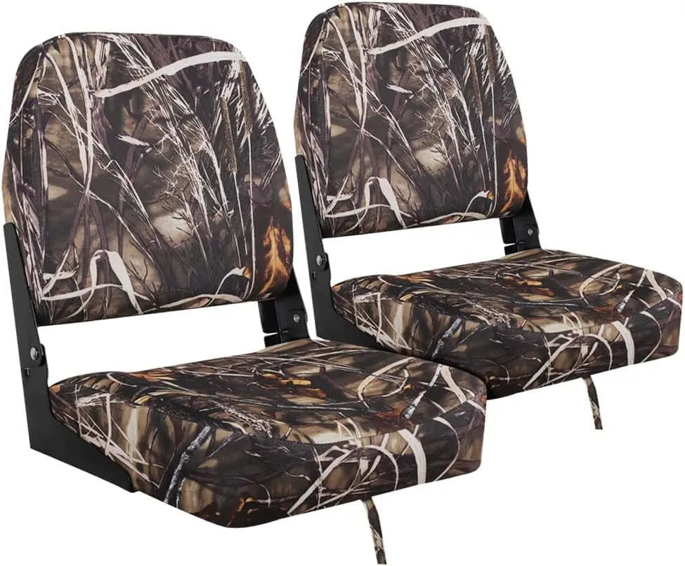 MSC Fishing Folding Boat Seats,One Pair Pack (S101 Camo)