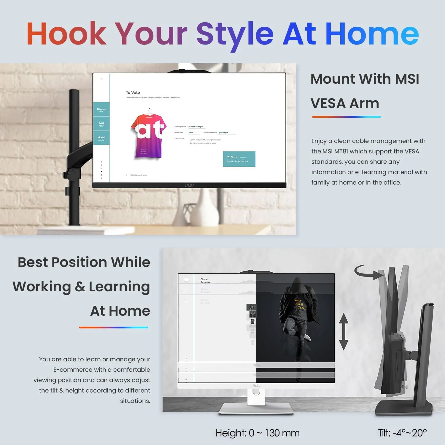 MSI Pro Modern AIO Desktop, 23.8" FHD Touchscreen, 6 Cores Intel Core 3 100U, 16GB DDR5 RAM, 512GB SSD, Adjustable Height & Angle, IR Webcam, AI Engine, Win11 P, Bundle with ADATA 256GB Flash Drive