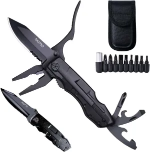Multitool Pocket Knife for Men, Fathers Day Dad Gifts from Daughter, Son, Wife, Tactical Folding Multi Tool, Multipurpose Utility Plier Set, Camping, Survival