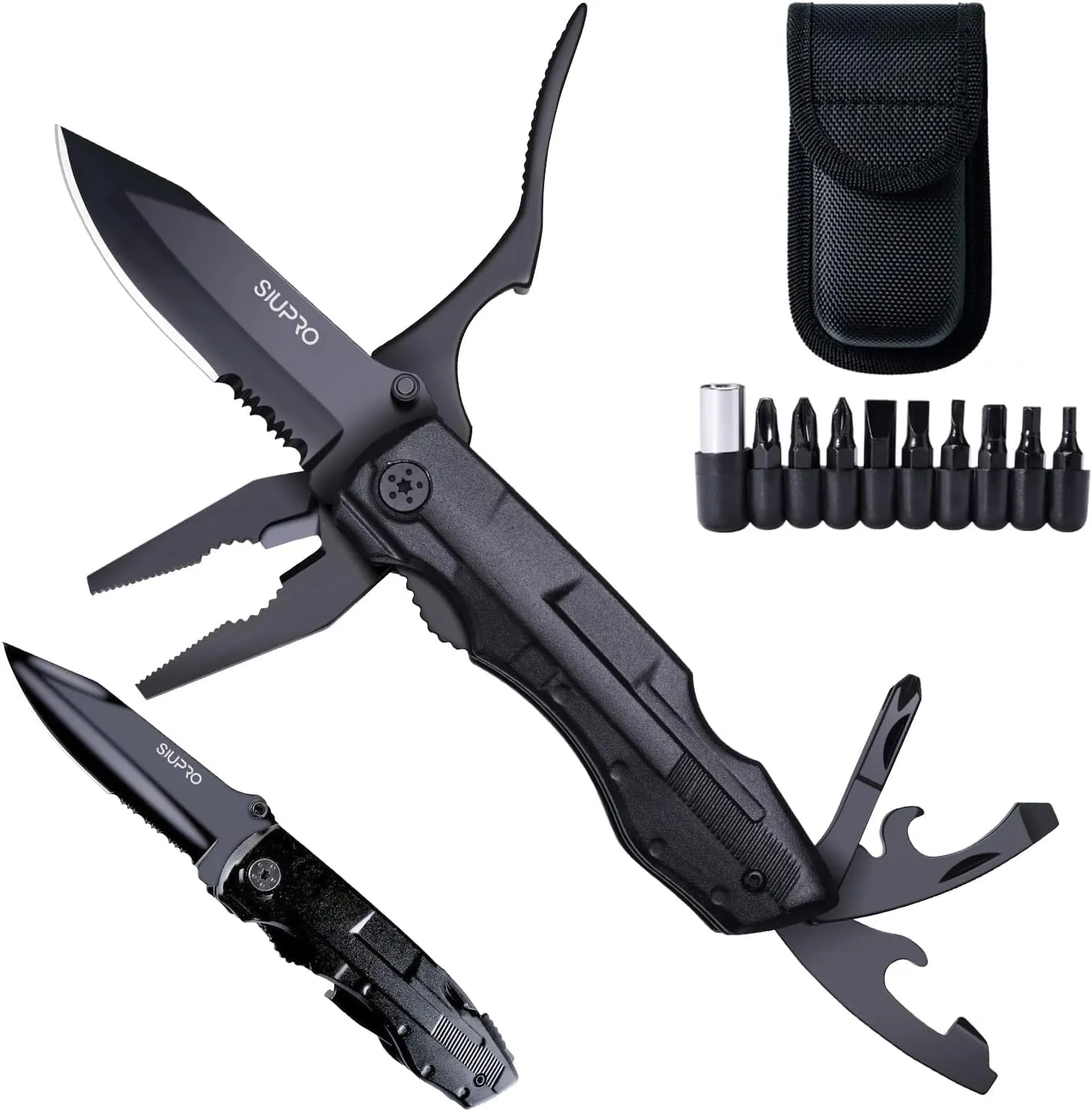 Multitool Pocket Knife for Men, Fathers Day Dad Gifts from Daughter, Son, Wife, Tactical Folding Multi Tool, Multipurpose Utility Plier Set, Camping, Survival
