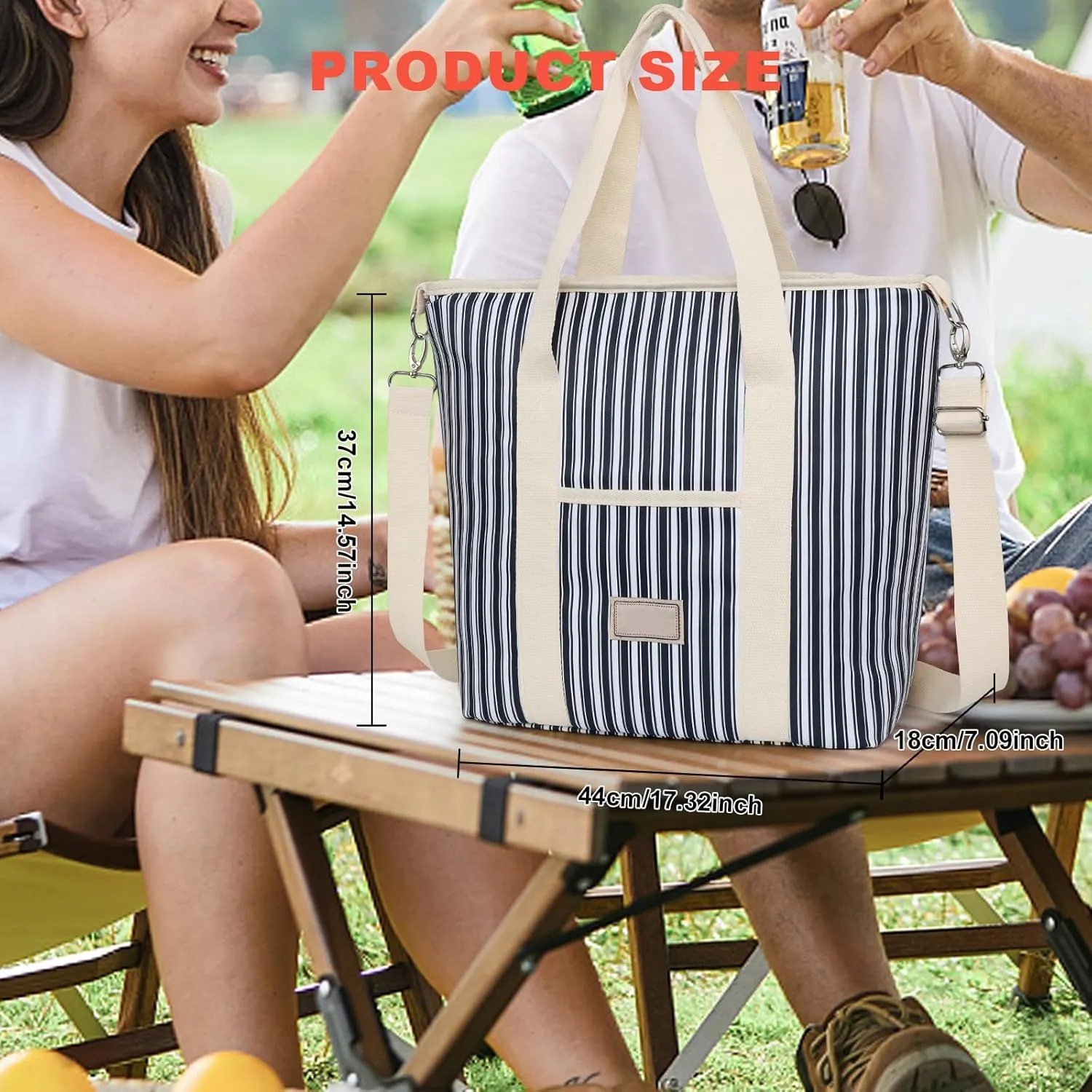 Nanxson Large Insulated Lunch Bag for Women Adult Reusable Leakproof Picnic Lunch Box Freezable Cooler Tote Bag