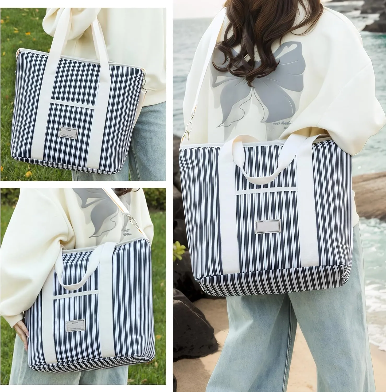 Nanxson Large Insulated Lunch Bag for Women Adult Reusable Leakproof Picnic Lunch Box Freezable Cooler Tote Bag