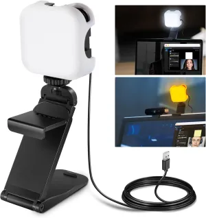 NEEWER LED Streaming Light with Windows & macOS Software Control, 2 in 1 Monitor Mount & Stand, Ultra Bright 2900K-7000K USB Laptop Computer Webcam Lighting for Video Conference, Zoom Call, PL81 PRO