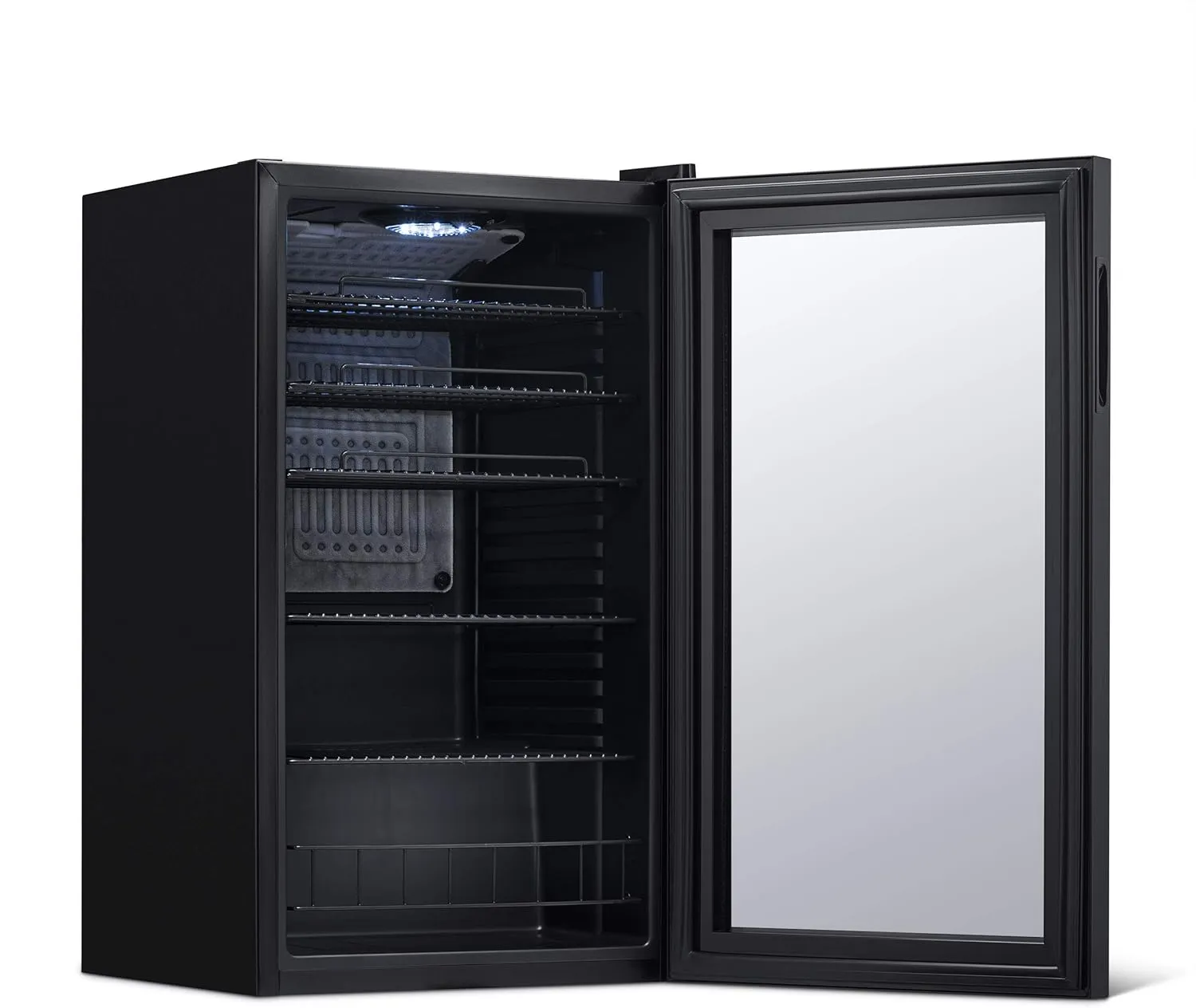 NewAir Beverage Refrigerator 126 Cans, Free Standing Cooler with Right Hinge Glass Door Beverage Cooler, Mini Fridge Beverage Organizer For Beer, Wine, Soda, And Cooler Drinks