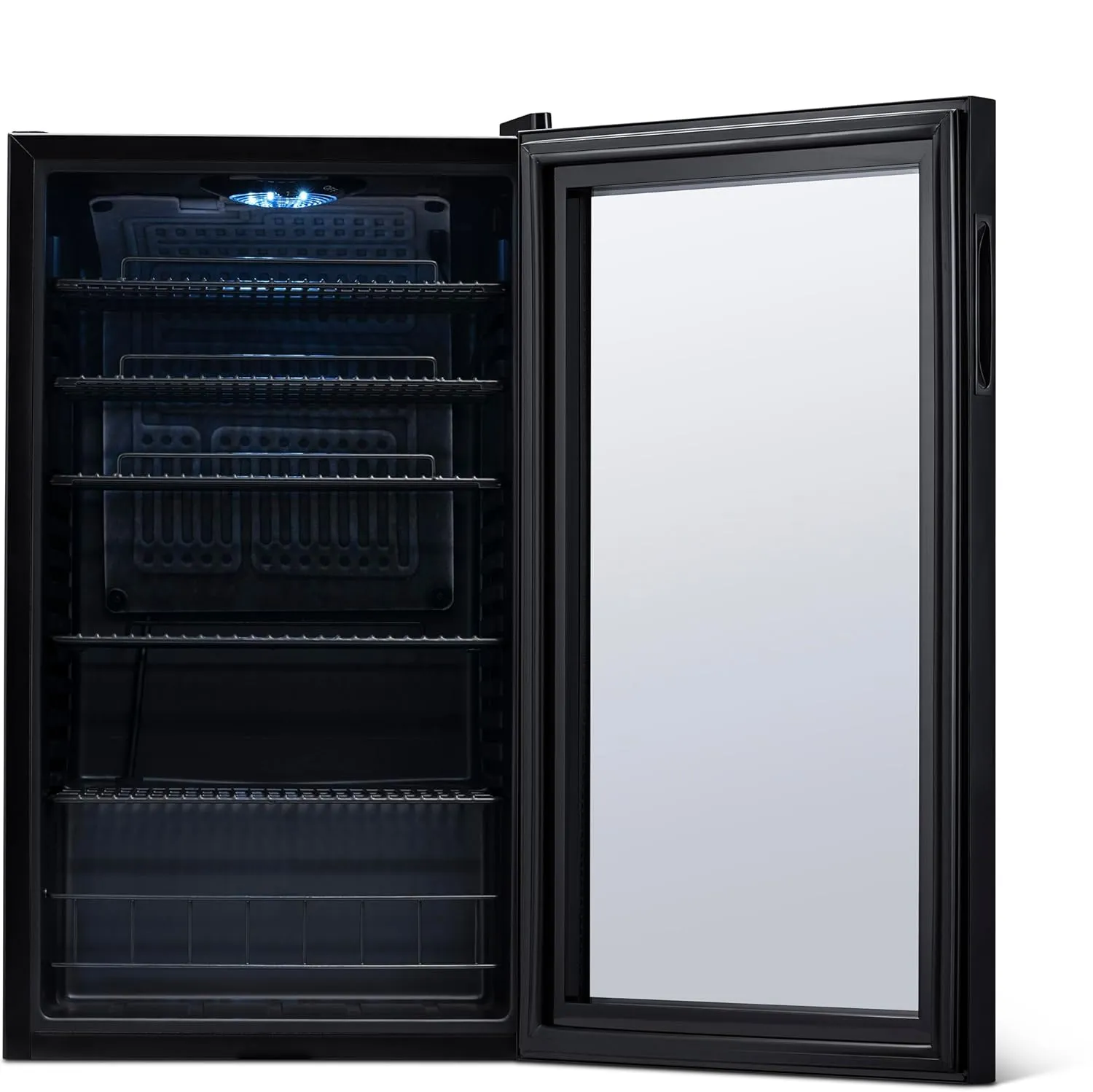 NewAir Beverage Refrigerator 126 Cans, Free Standing Cooler with Right Hinge Glass Door Beverage Cooler, Mini Fridge Beverage Organizer For Beer, Wine, Soda, And Cooler Drinks
