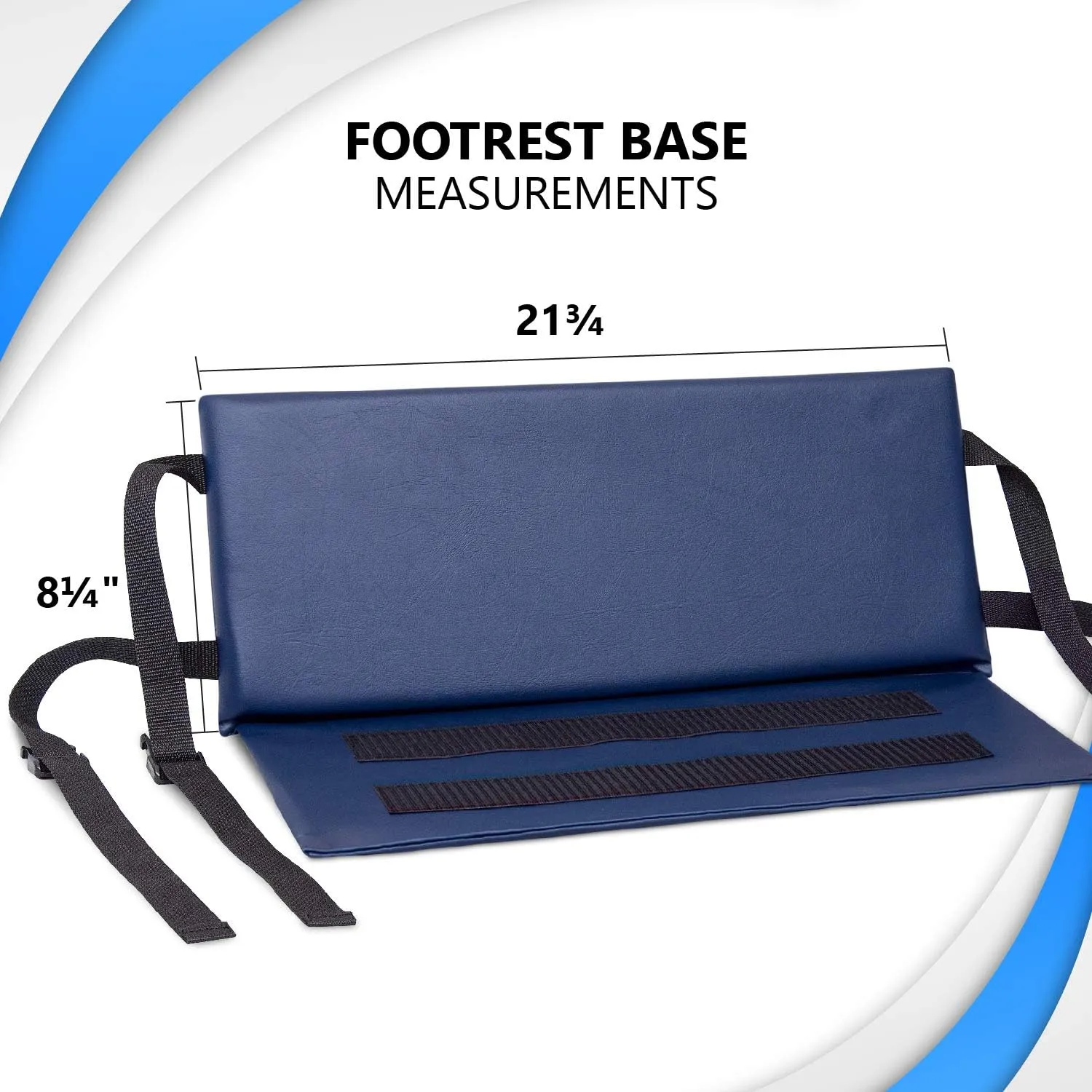 NYOrtho Wheelchair Foot-Rest Extender Elevating Pad - Leg Cushion Protector | Secures Easily with Quick-Release Strap Seat Widths 22" - 24", 2" Foot Platform - Made in USA