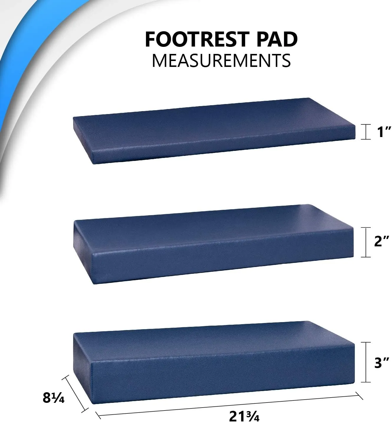 NYOrtho Wheelchair Foot-Rest Extender Elevating Pad - Leg Cushion Protector | Secures Easily with Quick-Release Strap Seat Widths 22" - 24", 2" Foot Platform - Made in USA