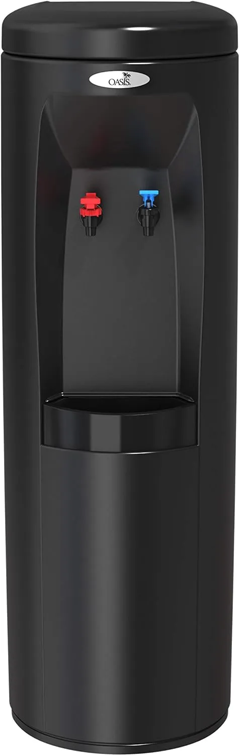 Oasis POUD1SHS BLK Atlantis Hot 'N Cold Bottleless Water Cooler, Black