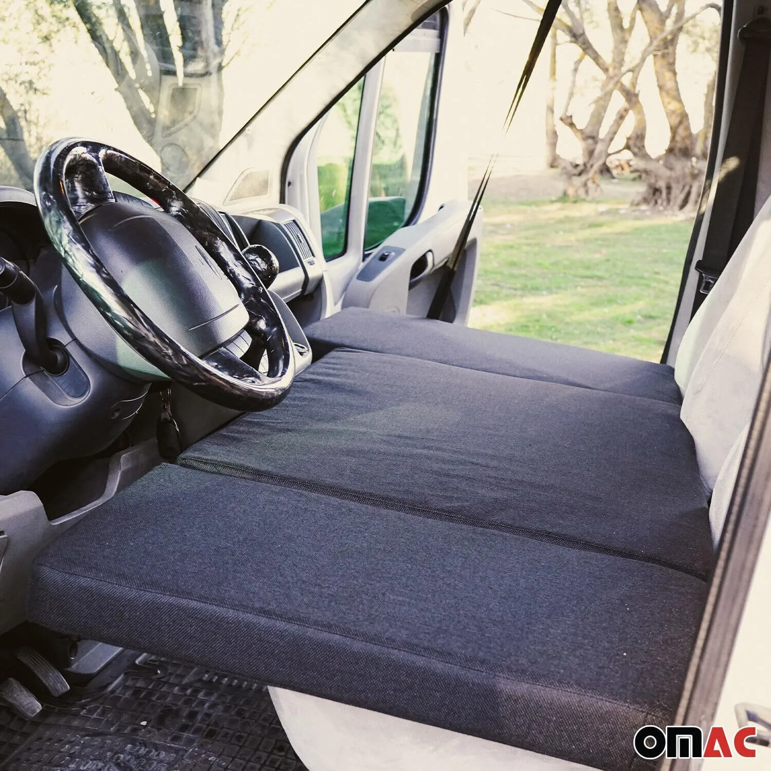 OMAC Front Cab Camper Bed Mattress for RAM ProMaster 2014-2024 Black 1 Pcs